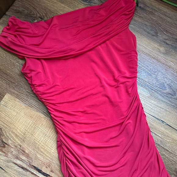 BCBGMaxAzria Fuchsia Midi Dress - Picture 3 of 8